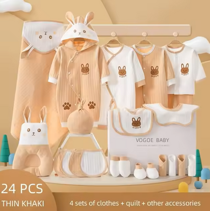 The Carey - Newborn Baby Unisex Khaki Gift Set