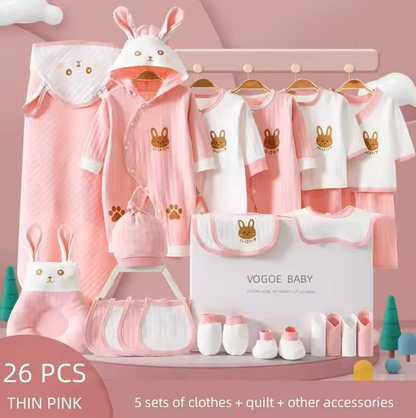 The Carey - Newborn Baby Unisex Pink Gift Set