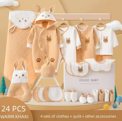 The Carey - Newborn Baby Unisex Warm Khaki Gift Set