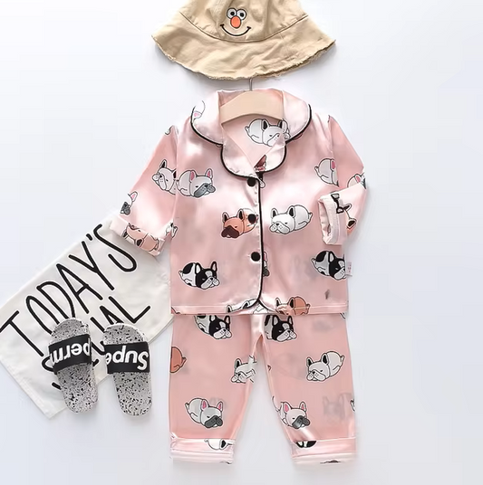 The Jodie - Baby Unisex Cute Print Pajamas Set - Lazy Dog Print