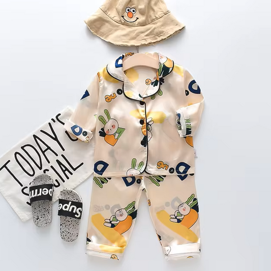 The Jodie - Baby Unisex Cute Print Pajamas Set - Rabbit Print