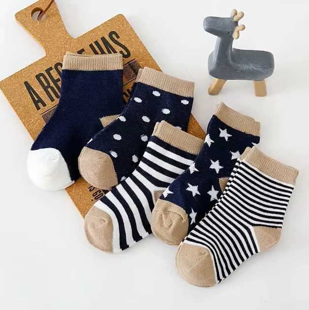 The Reese - Kids Pure Cotton Socks Navy Blue