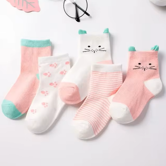 The Reese - Kids Pure Cotton Socks Pink C