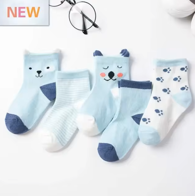 The Reese - Kids Pure Cotton Socks Light Blue C