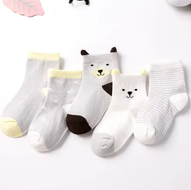 The Reese - Kids Pure Cotton Socks Gray