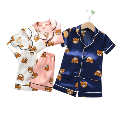 The Michel - Baby Unisex Cute Print Pajamas Set - Navy Blue