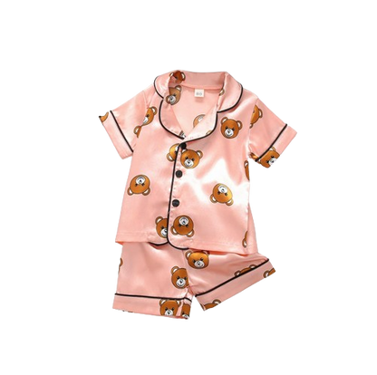 The Michel - Baby Unisex Cute Print Pajamas Set - Pink