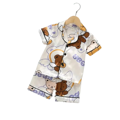 The Gale - Baby Unisex Cute Print Pajamas Set - Bear Angel Print