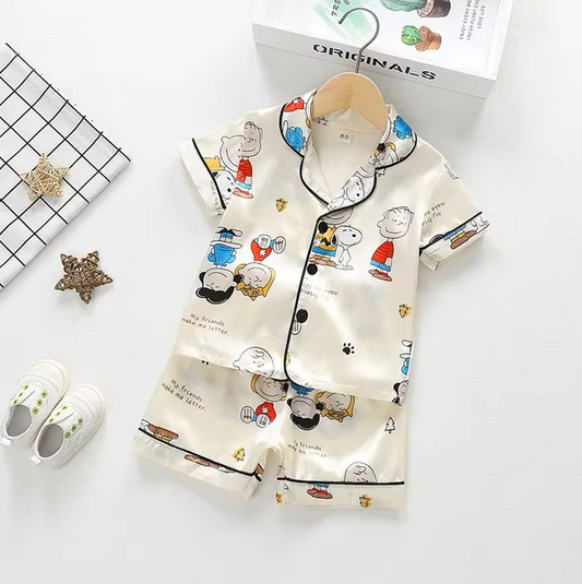 The Gale - Baby Unisex Cute Print Pajamas Set - Snoopy Print