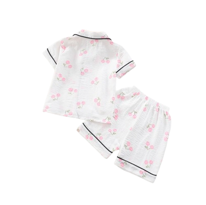 The Adhara - Baby Unisex Cute Print Pajamas Set - Cherry Print