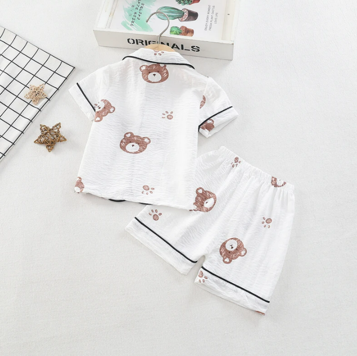 The Adhara - Baby Unisex Cute Print Pajamas Set - Bear Print