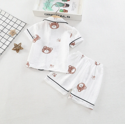 The Adhara - Baby Unisex Cute Print Pajamas Set - Bear Print