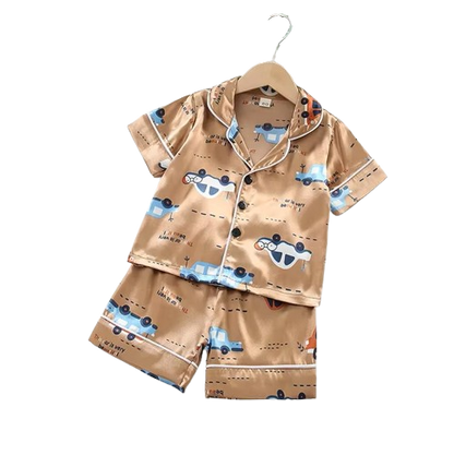 The Gale - Baby Unisex Cute Print Pajamas Set - Cars Print