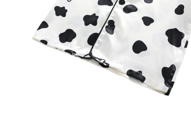 The Maeve - Baby Girl Cute Print Pajamas Set - Cow Print