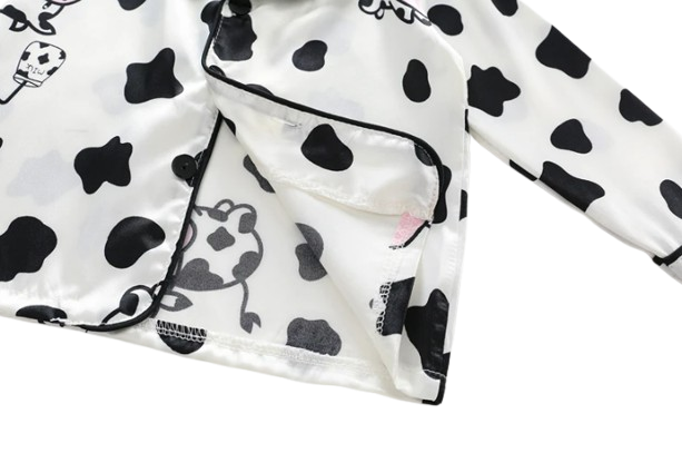 The Maeve - Baby Girl Cute Print Pajamas Set - Cow Print