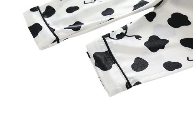 The Maeve - Baby Girl Cute Print Pajamas Set - Cow Print