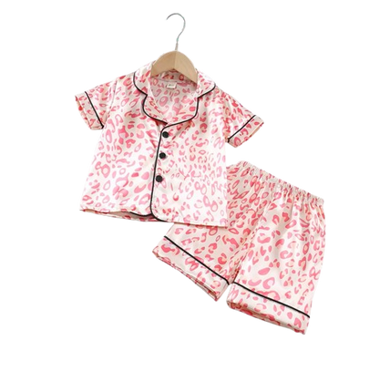 The Eloise - Baby Girl Cute Print Pajamas Set - Pink Print