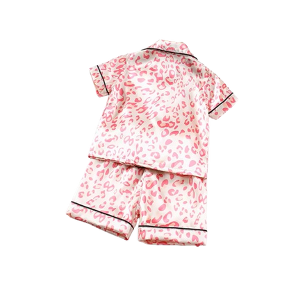 The Eloise - Baby Girl Cute Print Pajamas Set - Pink Print