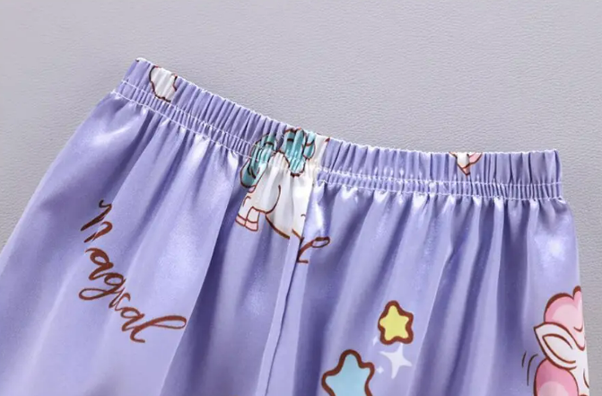 The Clara - Baby Girl Purple Unicorn Print Cartoon Pajamas