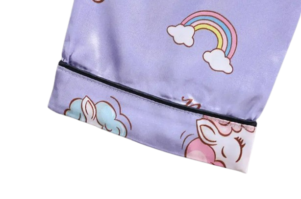 The Clara - Baby Girl Purple Unicorn Print Cartoon Pajamas