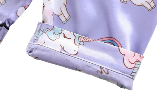 The Clara - Baby Girl Purple Unicorn Print Cartoon Pajamas