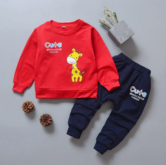 The Bay - Baby Unisex Cute Giraffe Print Tracksuit