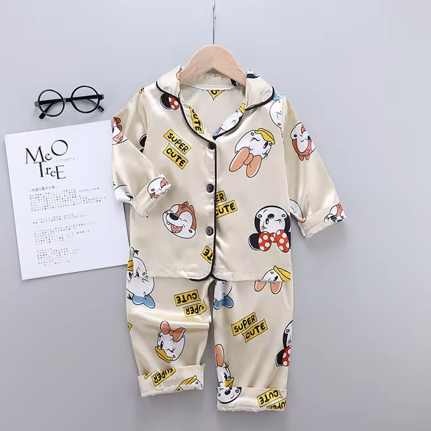 The Aziel - Baby Unisex Print Pajamas Set