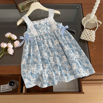 The Eleanor - Baby Girl Lace Halter Vest Bowknot Princess Dress