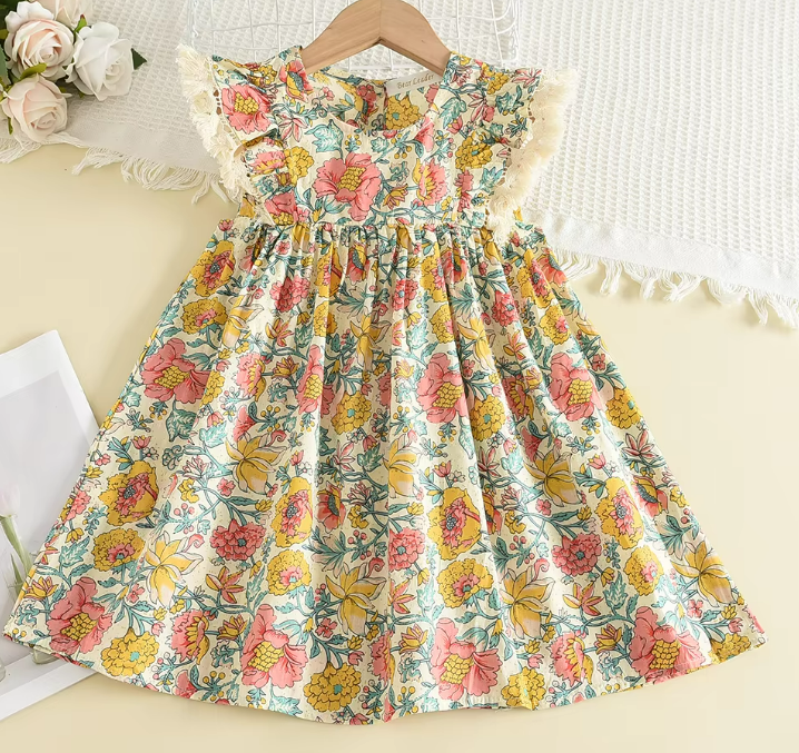 The Elizabeth - Baby Girl Sleeveless Floral Dress