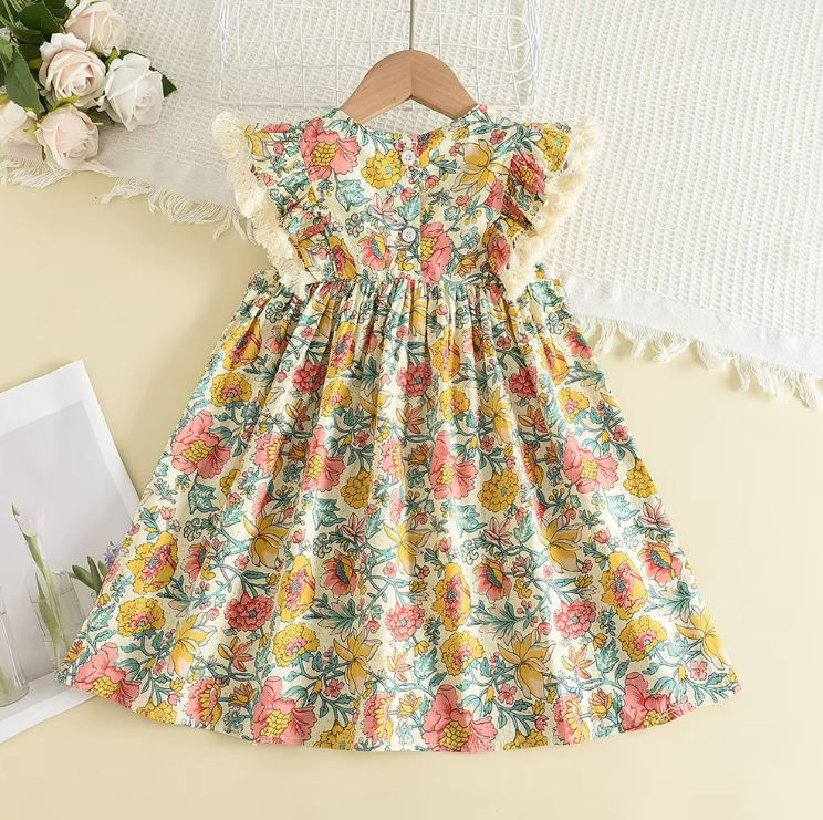 The Elizabeth - Baby Girl Sleeveless Floral Dress