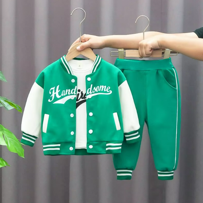 The Koen - Baby Boy  3pcs Set Baseball Coat + T-Shirt + Pants