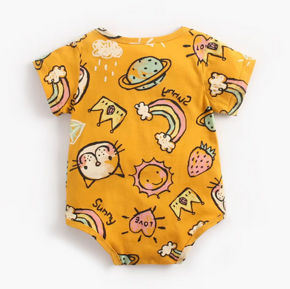 The George - Baby Unisex Short Sleeve Cute Cartoon Romper