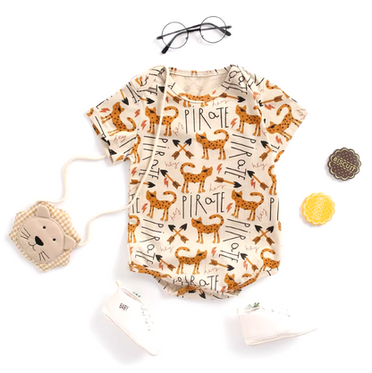 The George - Baby Unisex Short Sleeve Cute Cartoon Romper