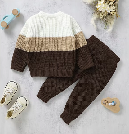 The Xander - Baby Unisex Knitted Long Sleeve Pullovers Jumpers + Trousers