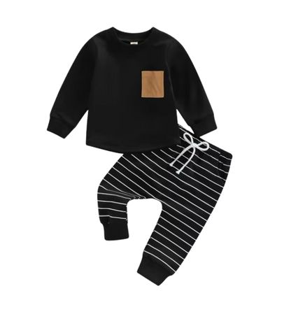 The Zak - Longsleeve Tops + Pocket Pullover + Stripe Trouser