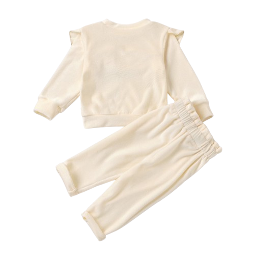 The Allison - Baby Girl Coral Fleece Top & Pants