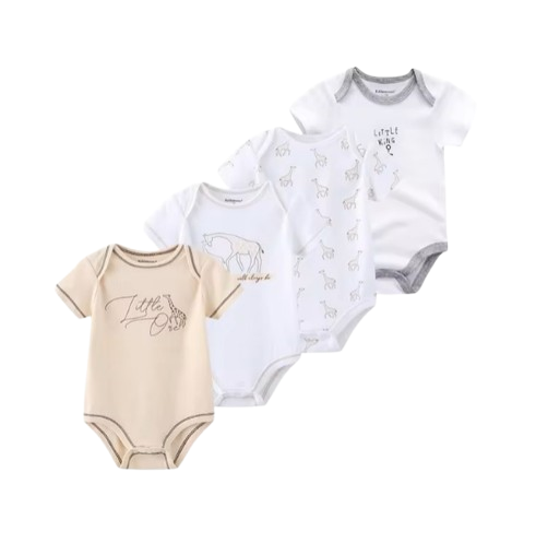 The Caleb - Baby Unisex 4pcs Cartoon Print Bodysuits L