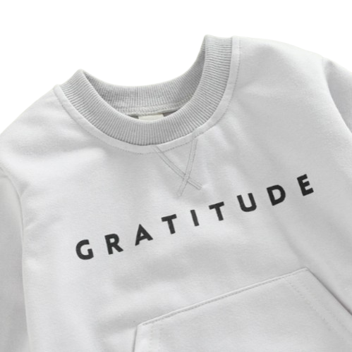 The Calvin - Baby Boy Gratitude Letter Print Sweatshirt + Pants