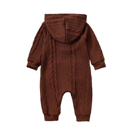 The Cole - Unisex Long Sleeve Hugh Knitted Solid Colour Romper