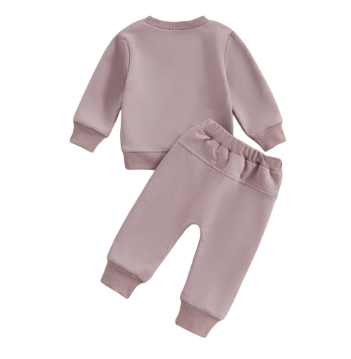 The Colton - Baby Unisex "Auntie's Little Bestie" Casual Print Pullover Top + Pants