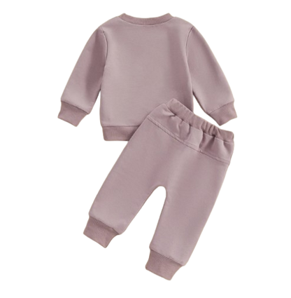 The Colton - Baby Unisex "Auntie's Little Bestie" Casual Print Pullover Top + Pants