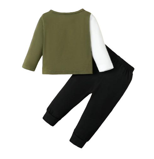 The Connor - Baby Boy Casual Long Sleeve Crewneck Tops + Pants