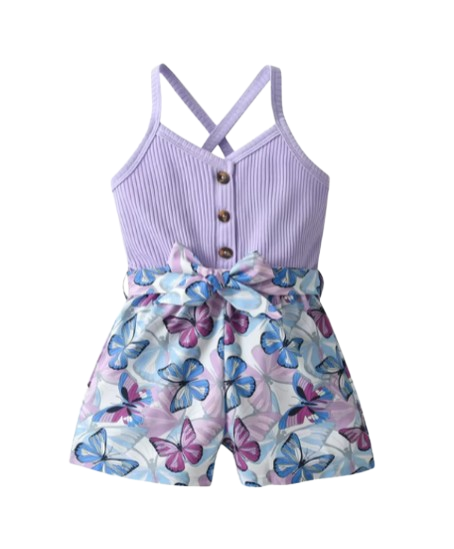 The Cora - Baby Girl Cotton Patchwork Sleeveless Backless Dress