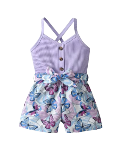 The Cora - Baby Girl Cotton Patchwork Sleeveless Backless Dress