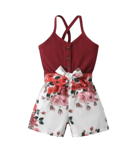 The Cora - Baby Girl Cotton Patchwork Sleeveless Backless Dress