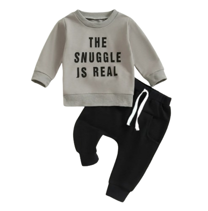 The Daniel - Baby Boy The Snuggle Is Real Sweatshirt + Pants