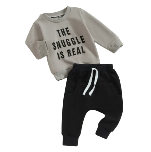 The Daniel - Baby Boy The Snuggle Is Real Sweatshirt + Pants