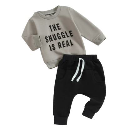 The Daniel - Baby Boy The Snuggle Is Real Sweatshirt + Pants