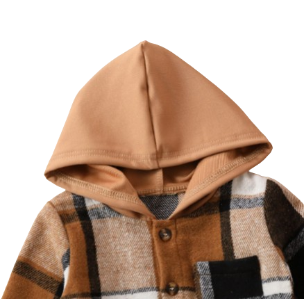 The Dutton - Brown Plain Hooded Top + Solid Colour Pants