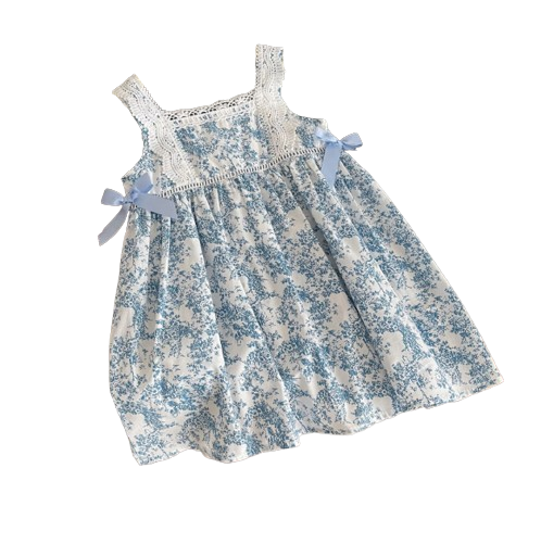 The Eleanor - Baby Girl Lace Halter Vest Bowknot Princess Dress